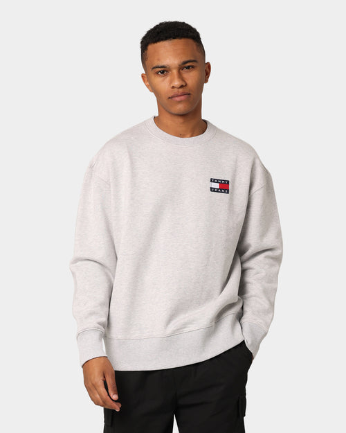 Tommy Jeans Tommy Badge Crewneck Silver Grey Heather