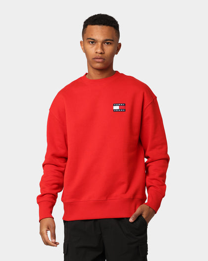 Tommy Jeans Tommy Badge Crewneck Deep Crimson