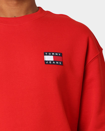 Tommy Jeans Tommy Badge Crewneck Deep Crimson