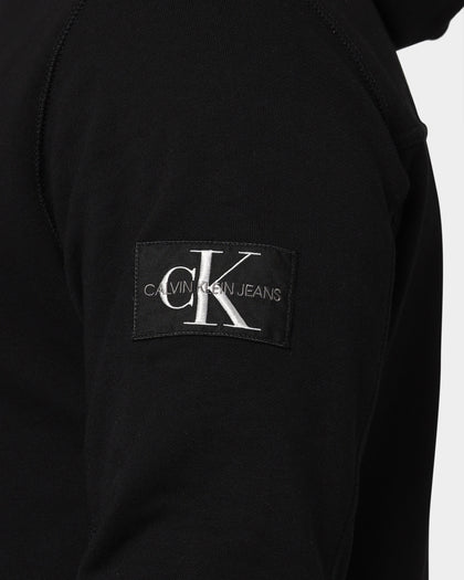 Calvin Klein Monogram Sleeve Badge Hoodie Black