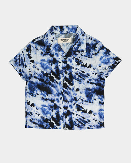 EN ES Kid's Let's Party Set Blue Tie Dye