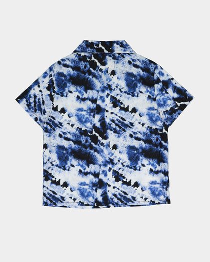 EN ES Kid's Let's Party Set Blue Tie Dye