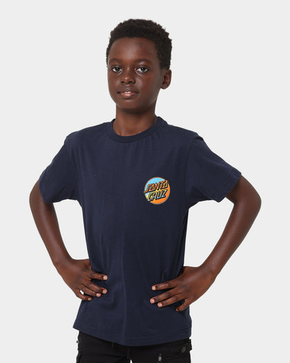 Santa Cruz Kid's Contra Dot T-Shirt Blue Nights