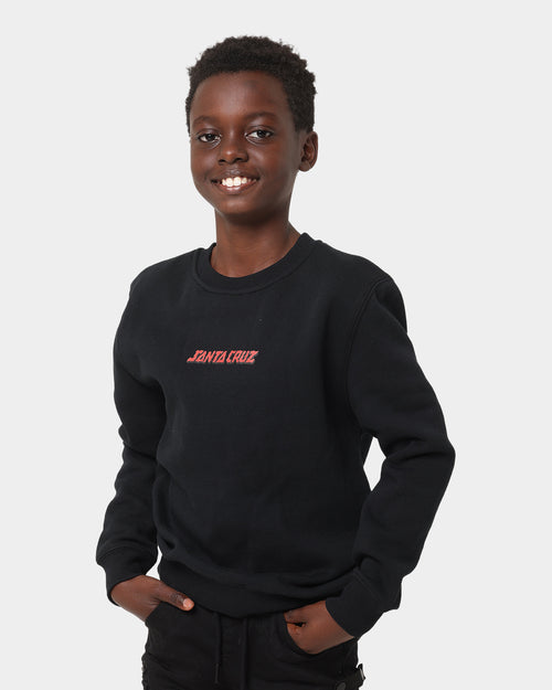 Santa Cruz Kid's Mandala Hand Fleece Crewneck Black