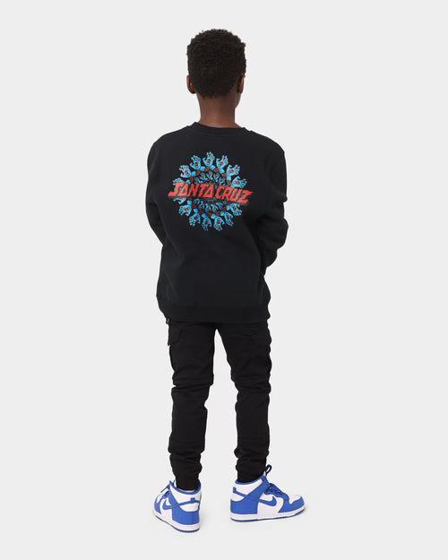 Santa Cruz Kid's Mandala Hand Fleece Crewneck Black