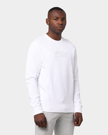 Tommy Jeans Tonal Corp Logo Crew White