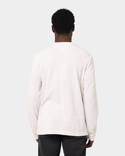 Tommy Jeans Mini Waffle Jaspe Long Sleeve White Heather