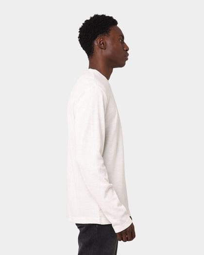 Tommy Jeans Mini Waffle Jaspe Long Sleeve White Heather