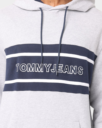 Tommy Jeans Pieced Band Logo Hoodie Light Grey Heather