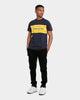 Tommy Jeans Stripe Colour-Block T-Shirt Twilight Navy/Yellow
