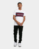 Tommy Jeans Stripe Colour-Block T-Shirt White/Red/Twilight Navy