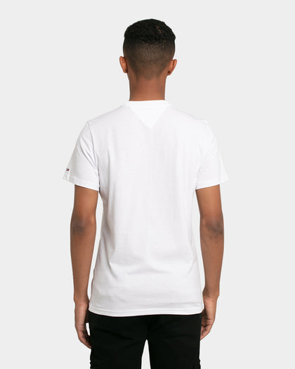 Tommy Jeans Stripe Colour-Block T-Shirt White/Red/Twilight Navy