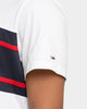 Tommy Jeans Stripe Colour-Block T-Shirt White/Red/Twilight Navy