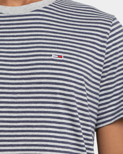 Tommy Jeans Stripe Tab T-Shirt Twilight Navy/Light Grey Heather