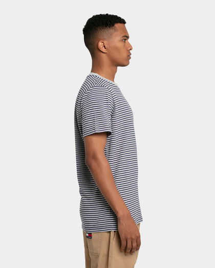 Tommy Jeans Stripe Tab T-Shirt Twilight Navy/Light Grey Heather