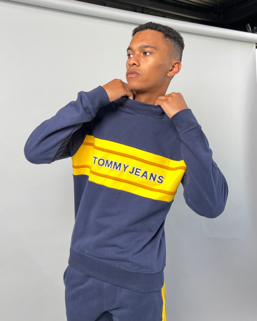 Tommy Jeans Band Mock Neck Crewneck Twilight Navy