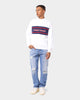 Tommy Jeans Band Mock Neck Crewneck White Multi-coloured