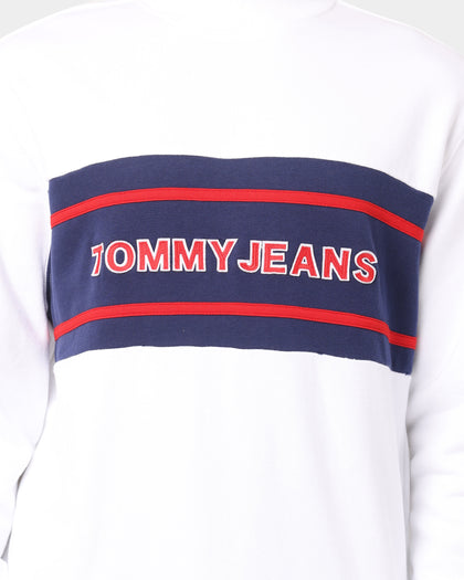 Tommy Jeans Band Mock Neck Crewneck White Multi-coloured