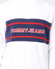 Tommy Jeans Band Mock Neck Crewneck White Multi-coloured