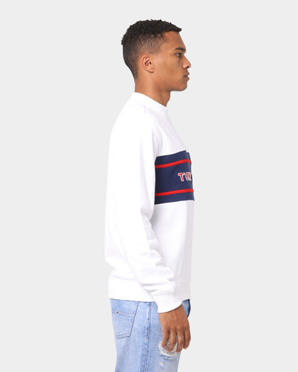 Tommy Jeans Band Mock Neck Crewneck White Multi-coloured