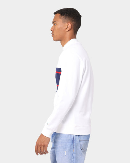 Tommy Jeans Band Mock Neck Crewneck White Multi-coloured