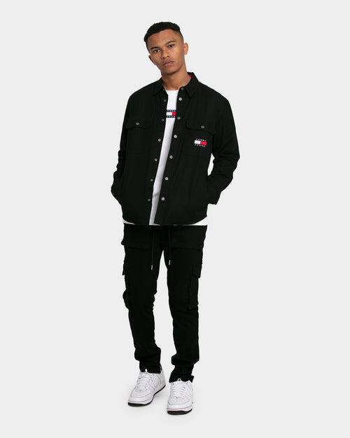 Tommy Jeans Faded Flag Overshirt Black