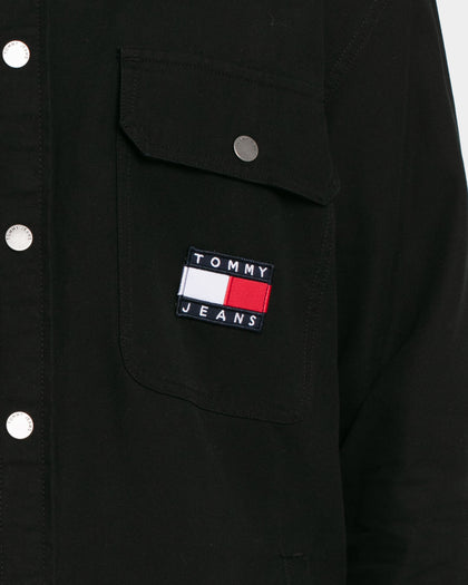 Tommy Jeans Faded Flag Overshirt Black