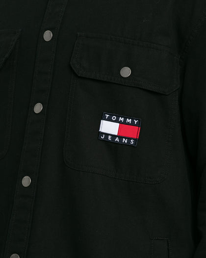 Tommy Jeans Faded Flag Overshirt Black