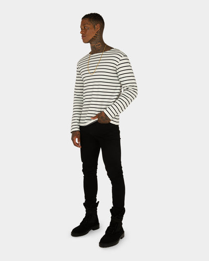 XXIII Paris Stripe Long Sleeve T-Shirt Black/White