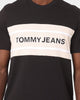 Tommy Jeans Stripe Colour Block T-Shirt Black/Smooth Stone