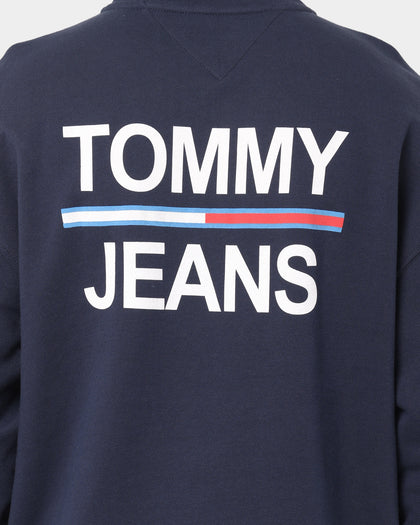 Tommy Jeans Text Flag Mock Neck Jumper Twilight Navy