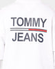 Tommy Jeans Text Flag Mock Neck Jumper White