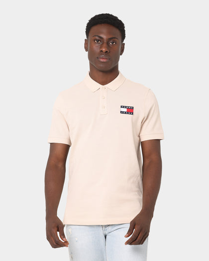 Tommy Jeans Tommy Badge Lightweight Polo Shirt Smooth Stone