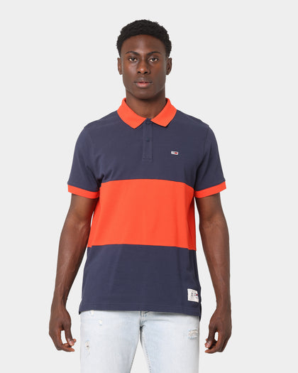 Tommy Jeans Colour Blocked Polo Shirt Twilight Navy
