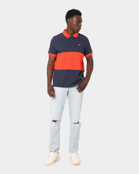 Tommy Jeans Colour Blocked Polo Shirt Twilight Navy