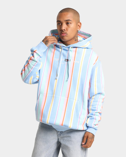 Tommy Jeans Stripe Hoodie Light Powdery Blue