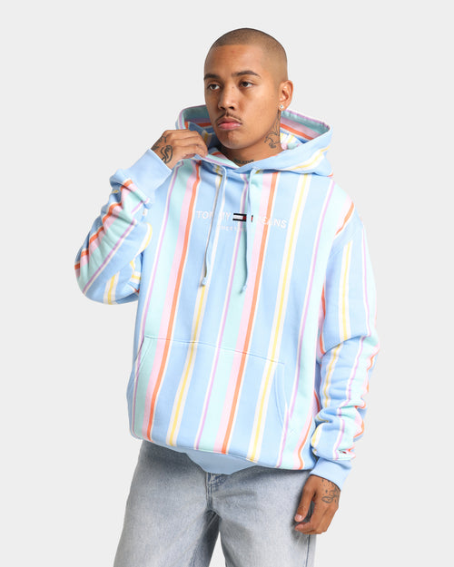 Tommy Jeans Stripe Hoodie Light Powdery Blue