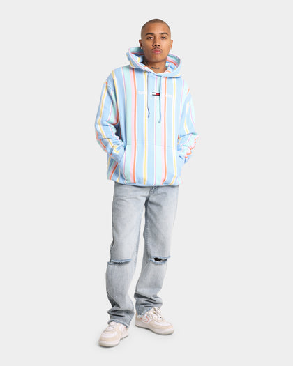 Tommy Jeans Stripe Hoodie Light Powdery Blue
