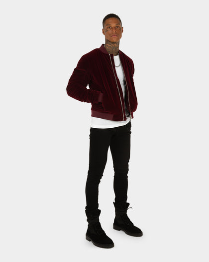 XXIII North Velour Bomber Burgundy