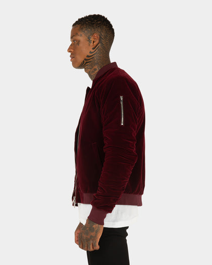 XXIII North Velour Bomber Burgundy
