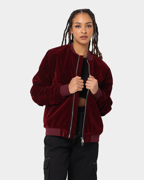 XXIII North Velour Bomber Burgundy