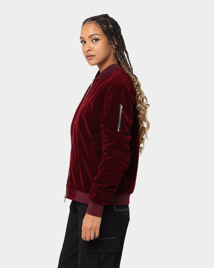 XXIII North Velour Bomber Burgundy