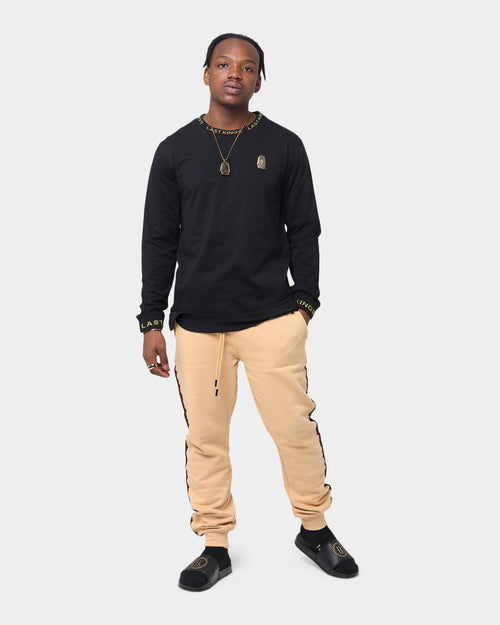 Last Kings Logo Rib Long Sleeve T-Shirt Black