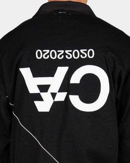 The Anti Order Los Angeles Champions Oversized Long Sleeve Polo Shirt Black/White