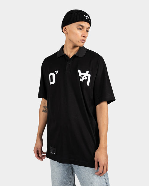 The Anti Order Los Angeles Champions Oversized Polo Shirt Black/White