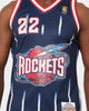 Mitchell & Ness Houston Rockets Clyde Drexler #22 '96-'97 Swingman Jersey Navy