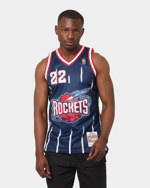 Mitchell & Ness Houston Rockets Clyde Drexler #22 '96-'97 Swingman Jersey Navy