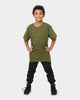 Brixton Kid's Alpha Line Short Sleeve T-Shirt Olive