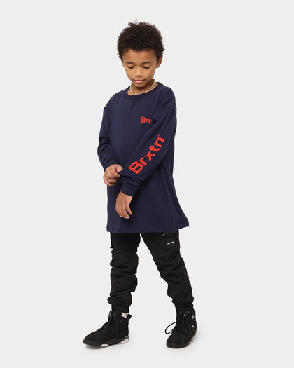 Brixton Kid's Gate Long Sleeve T-Shirt Navy