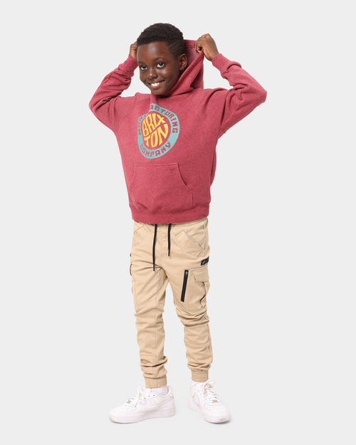 Brixton Kid's Tab Pullover Hoodie Dark Brick